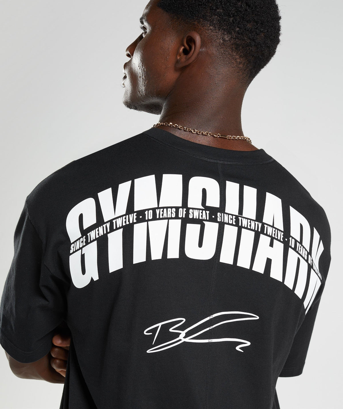 Gymshark GS10 Year Oversized Tee - Black