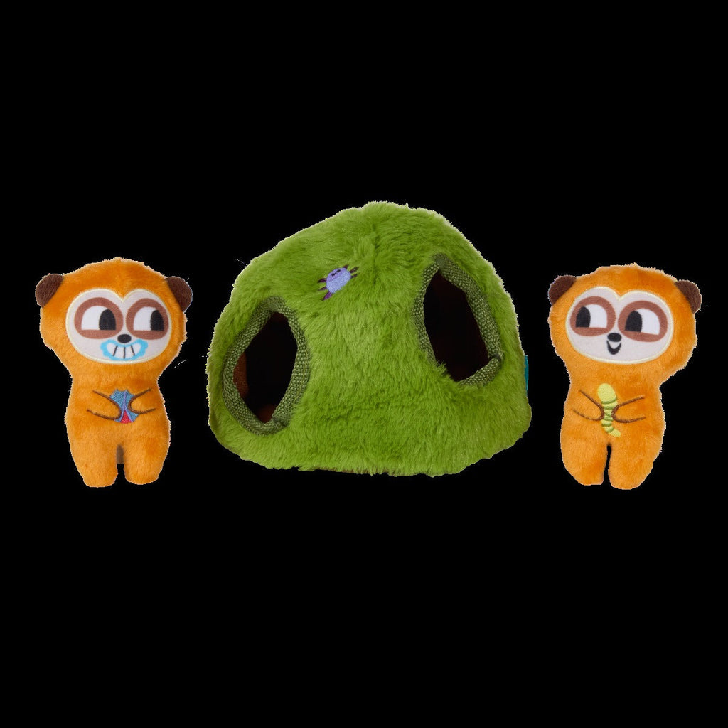 Mchanga & Mwanga Meerkat Plush Enrichment + Multi-Part Dog Toy