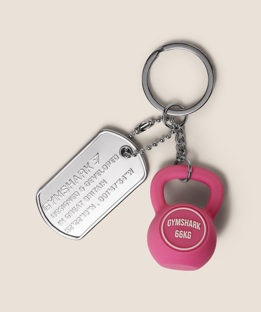 Gymshark Kettlebell Charm - Electric Pink