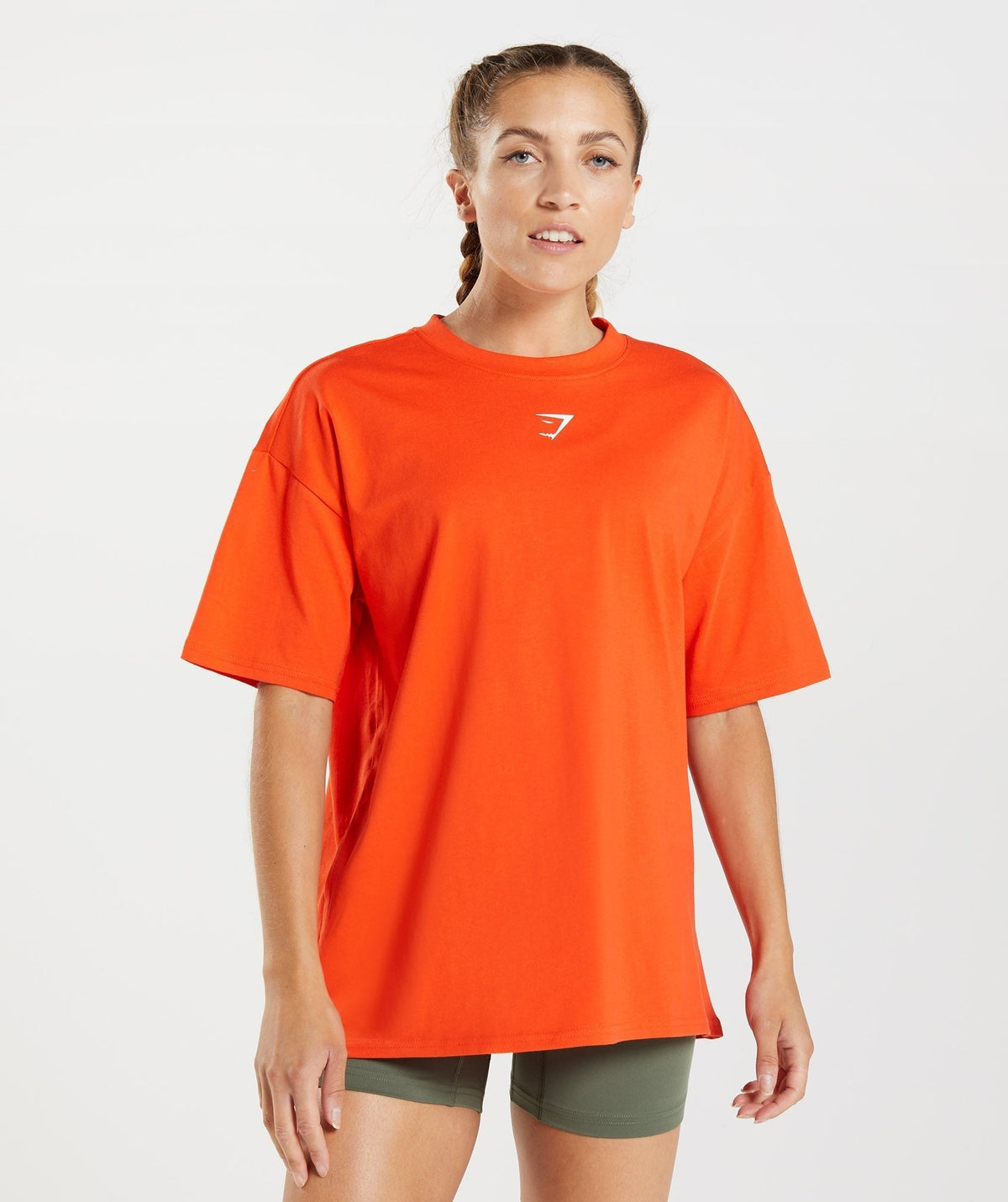 Gymshark Fraction Oversized Tee - Red