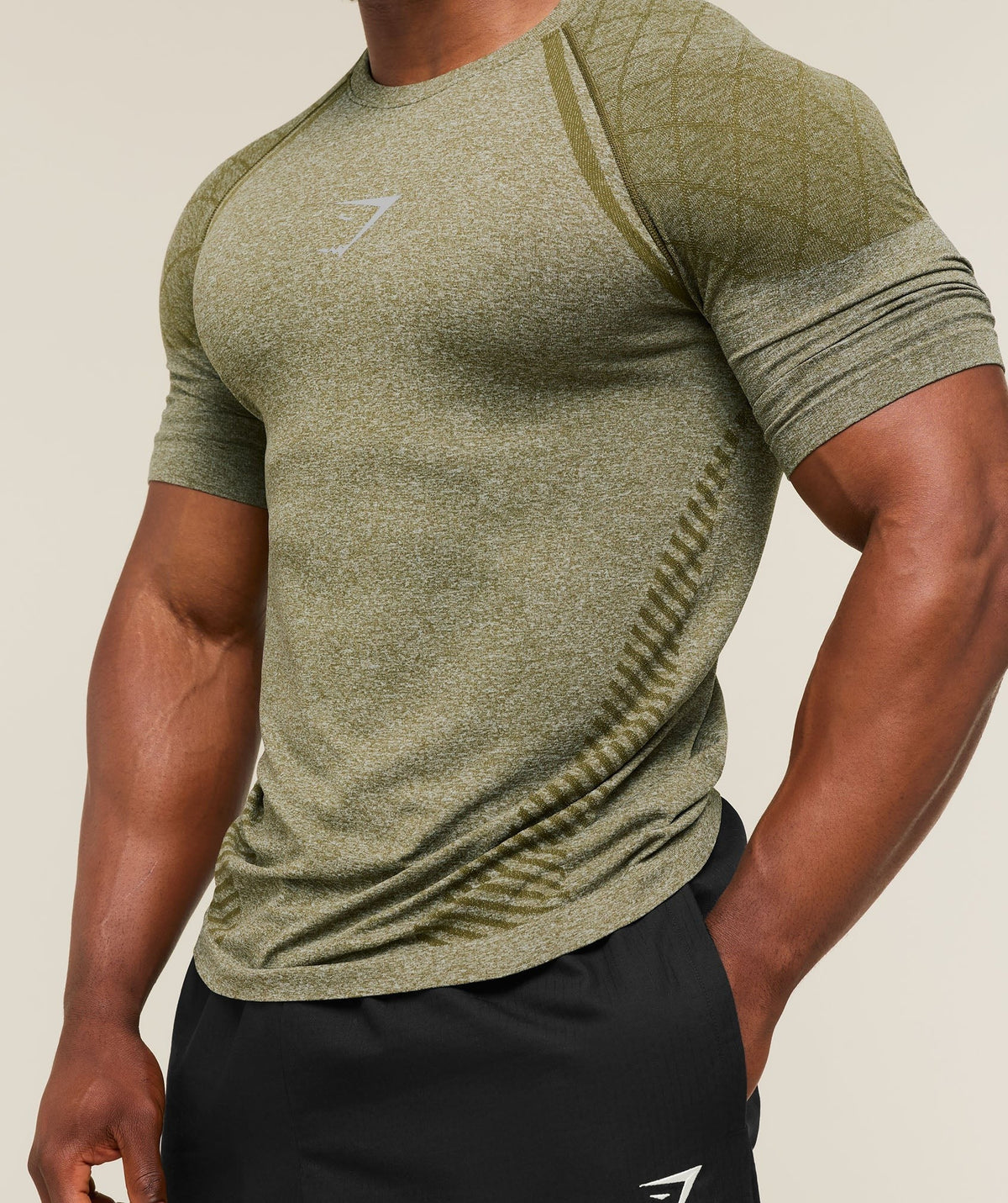 Gymshark Devant Seamless Tee - Canvas Green