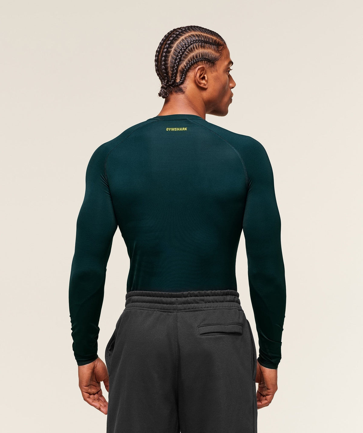 Gymshark Element Baselayer Long Sleeve Tee - Deep Petrol Blue/Sorbet Yellow