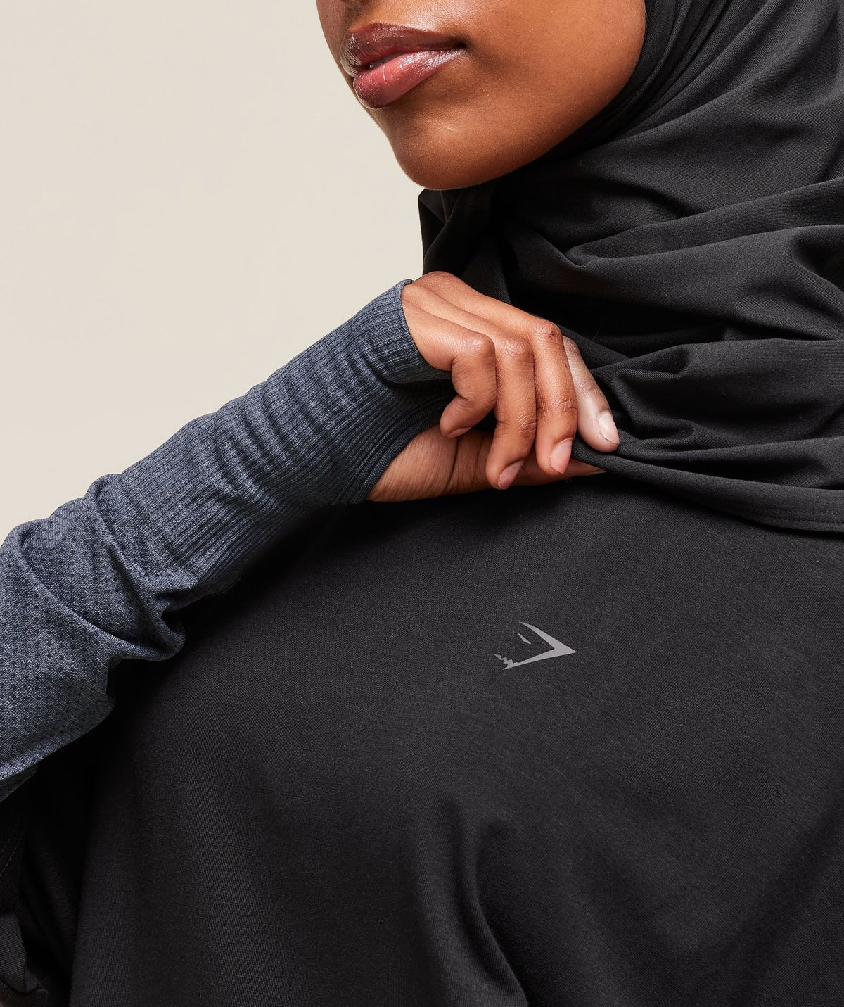 Gymshark Covered Longline Cotton Tee - Black