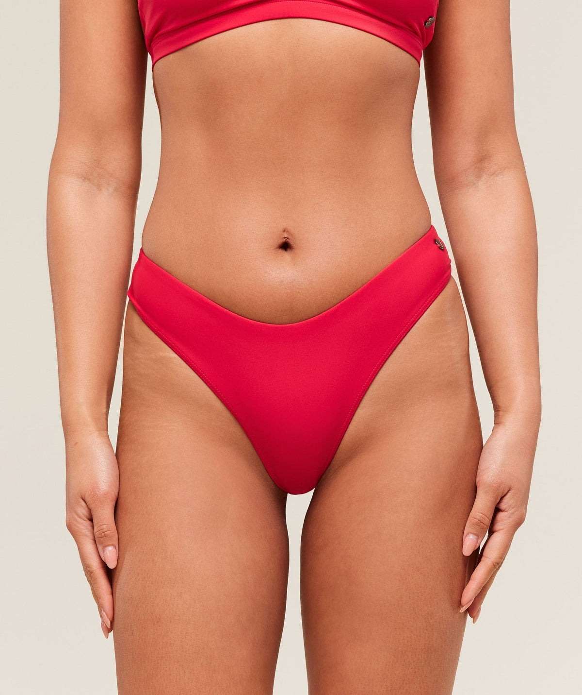 Gymshark Dipped Front Bikini Thong - Carmine Red