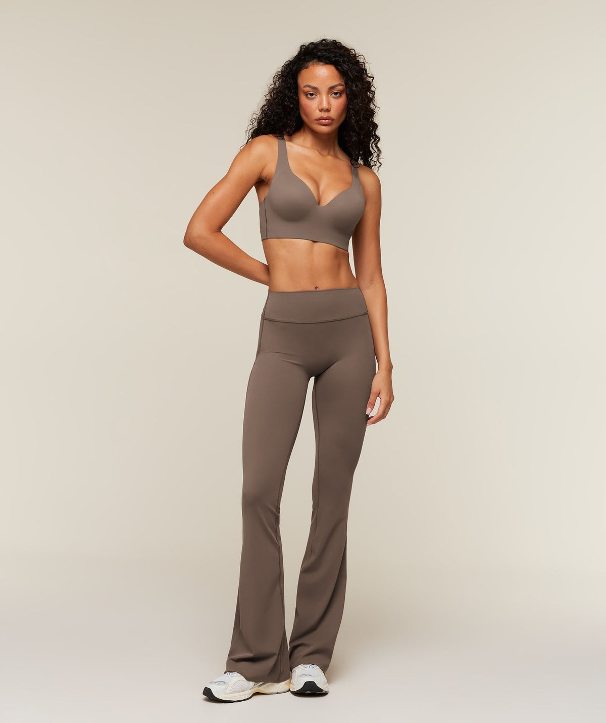 Gymshark Shape Bonded Flared Tall Leggings - Soft Brown