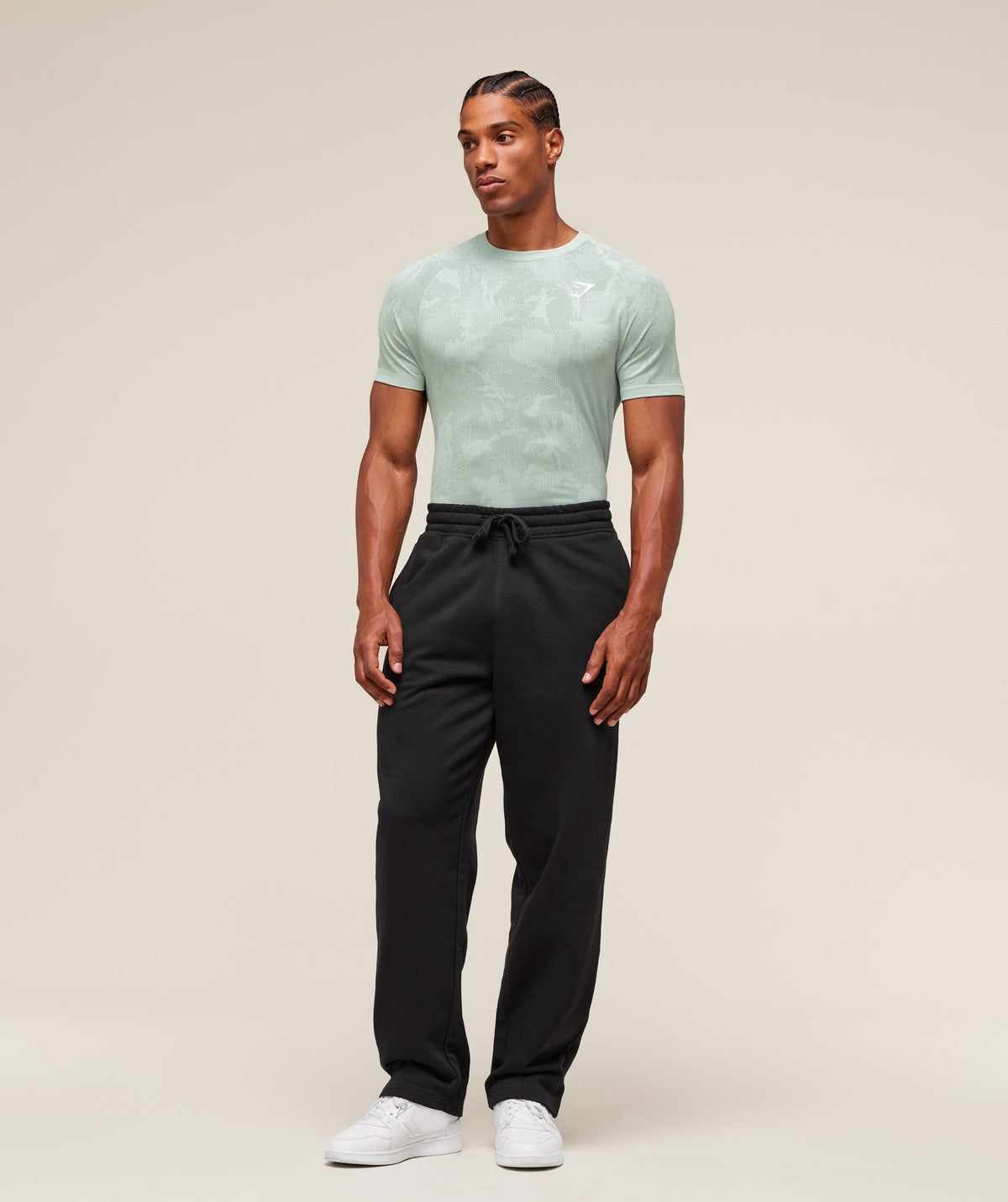 Gymshark Geo Seamless Tee - Morning Blue/Celeste Blue