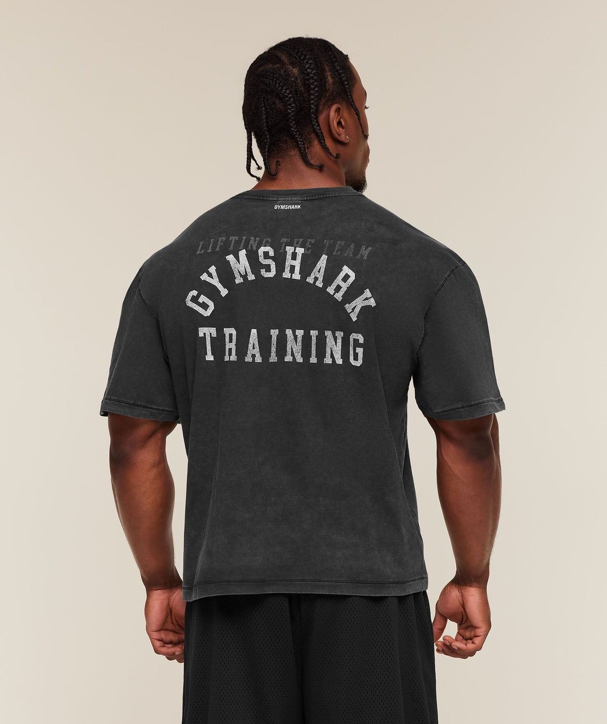 Gymshark Retro Collegiate Tee - Black