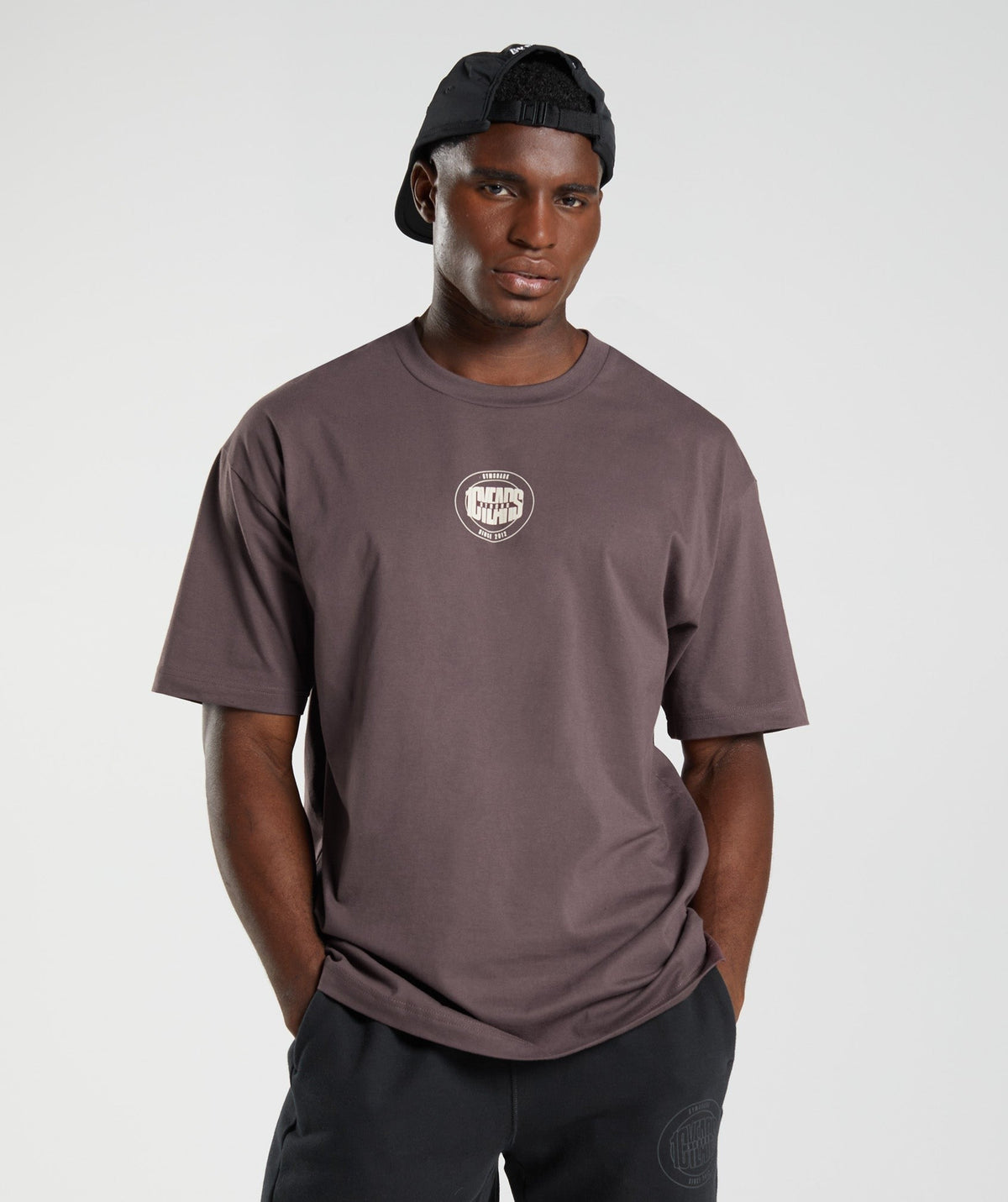 Gymshark GS10 Year Oversized Tee - Chocolate Brown
