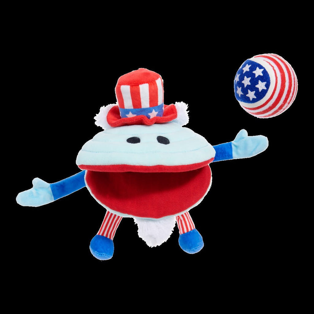 Uncle Clam Plush Multi-Part + Fetch Dog Toy