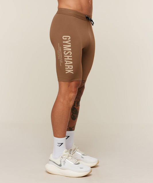 Gymshark Conditioning Club Half Tight - Trail Brown/Vanilla Beige