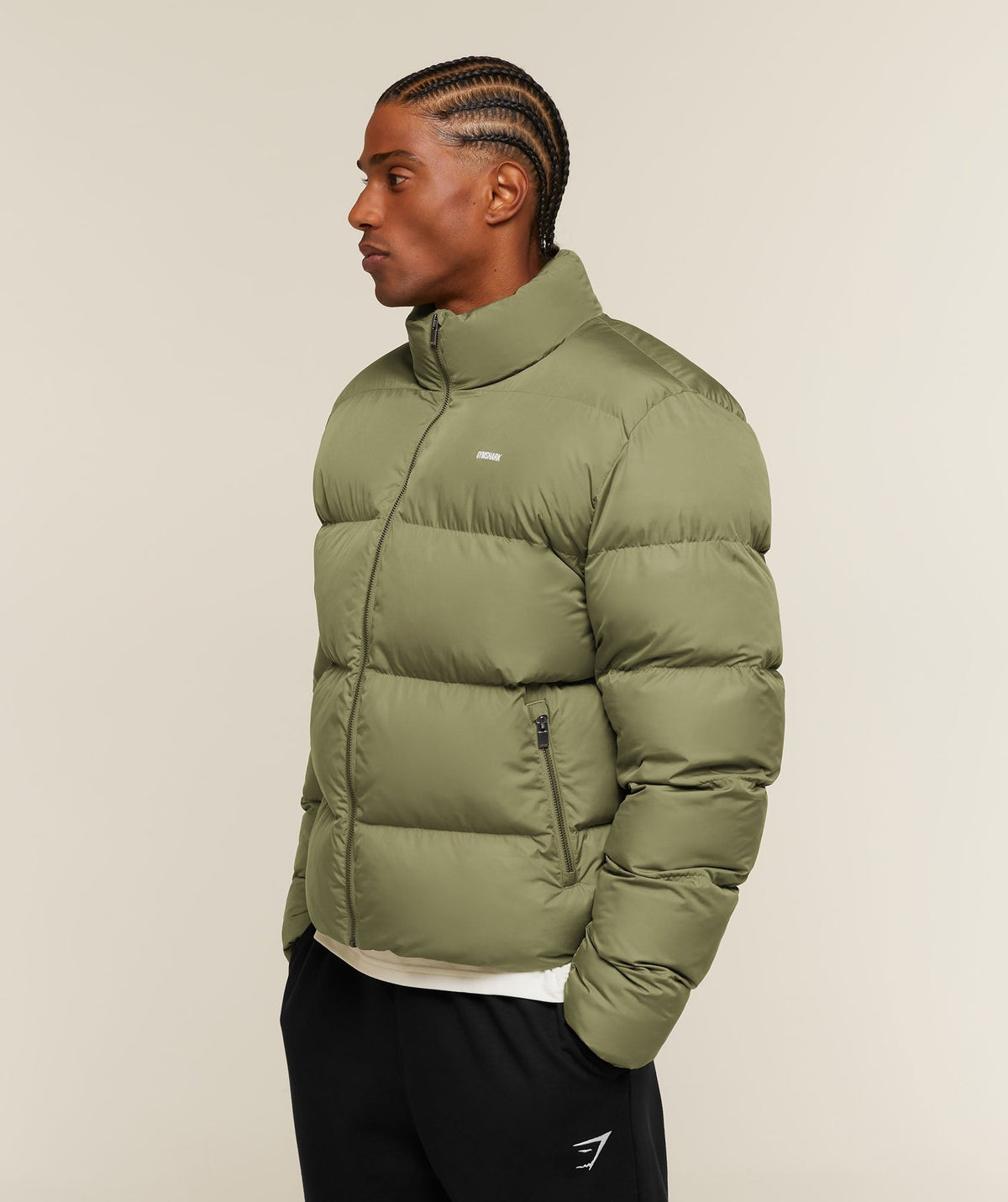 Gymshark Puffer Jacket - Grounded Green