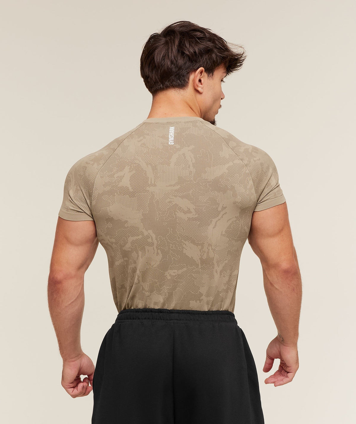 Gymshark Geo Seamless Tee - Cement Brown/Soul Brown