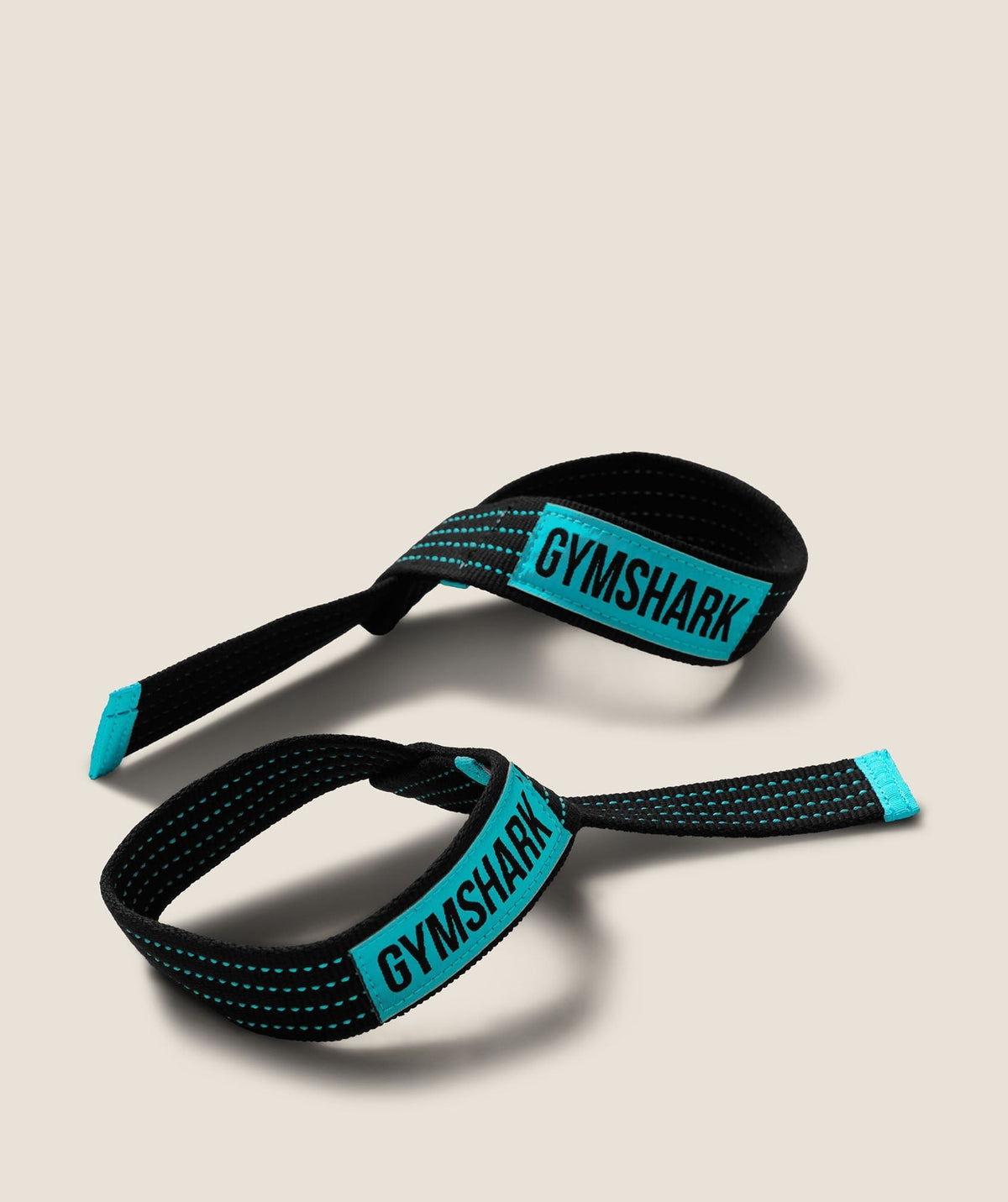 Gymshark Cotton Lifting Straps - Black/Brand Blue