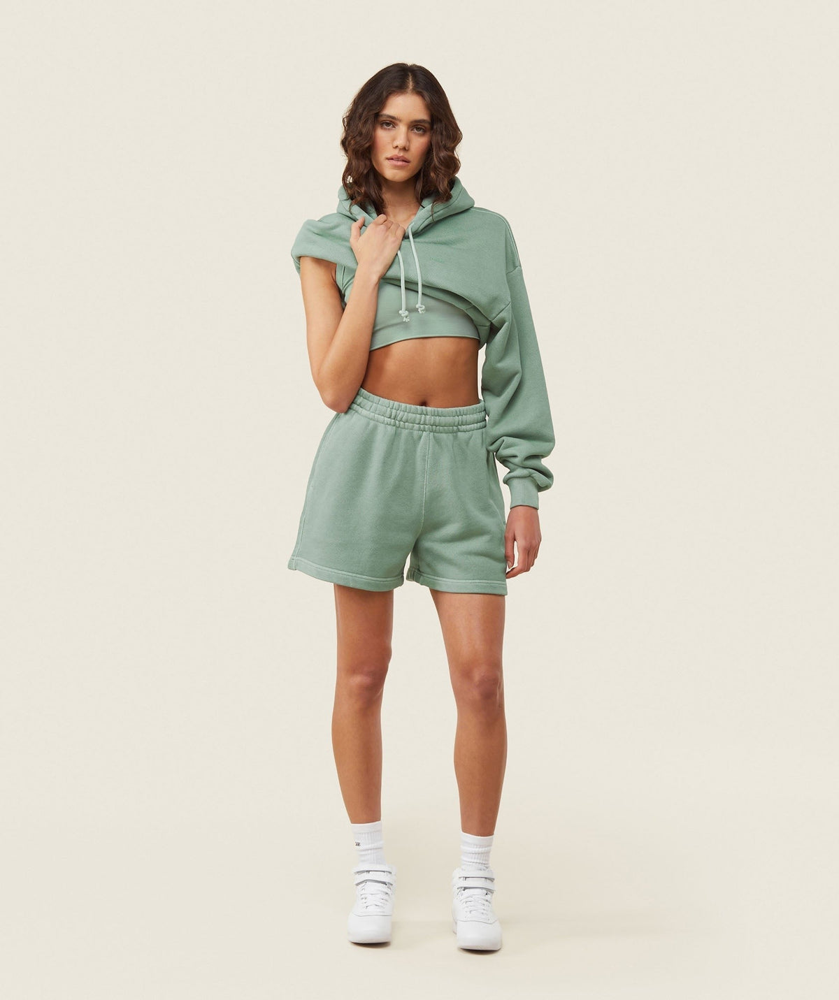 Gymshark Comfort Oversized Hoodie - Dollar Green/Pigment Garment Dye + Wash