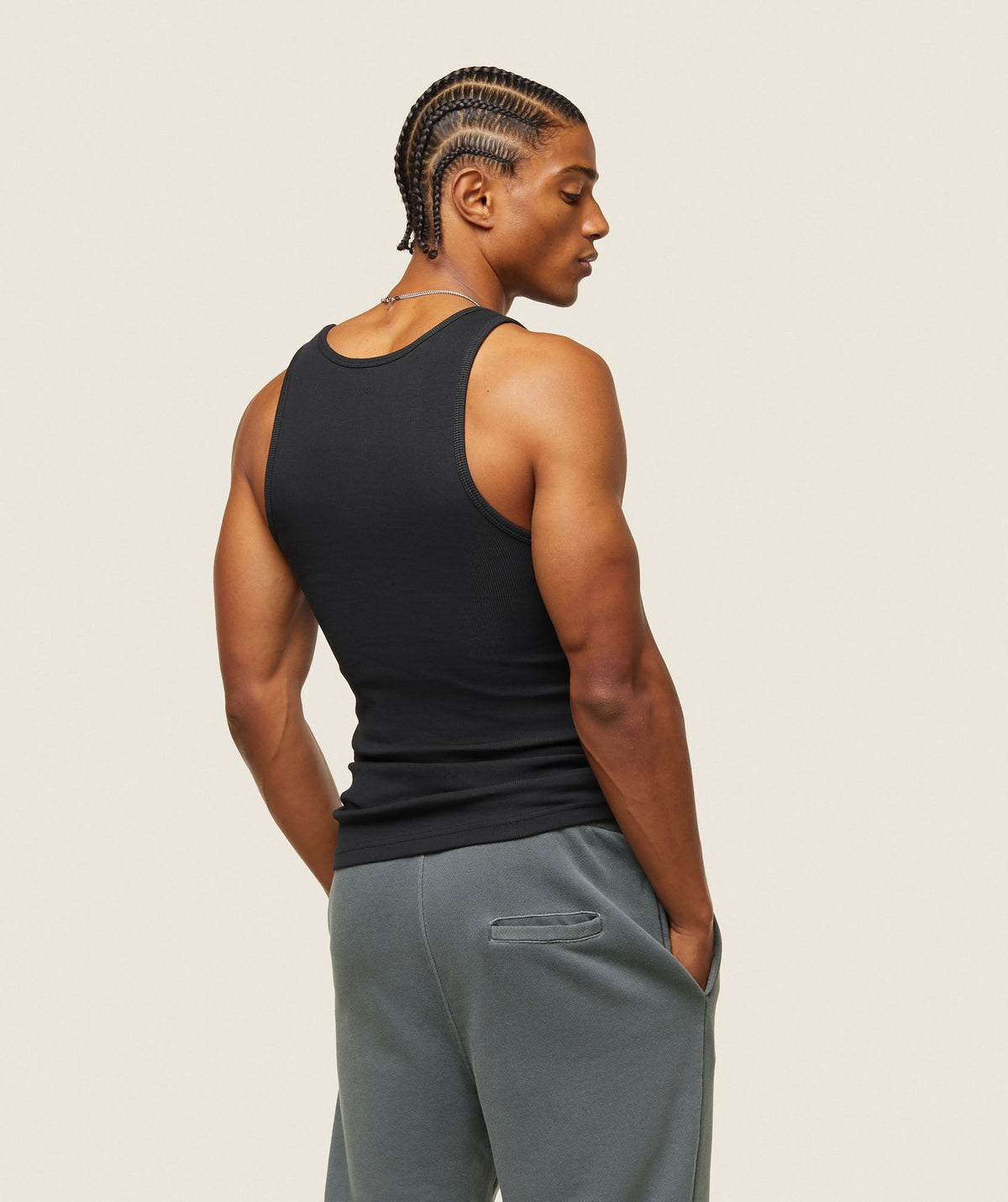 Gymshark Lifestyle Ribbed Tank - Black
