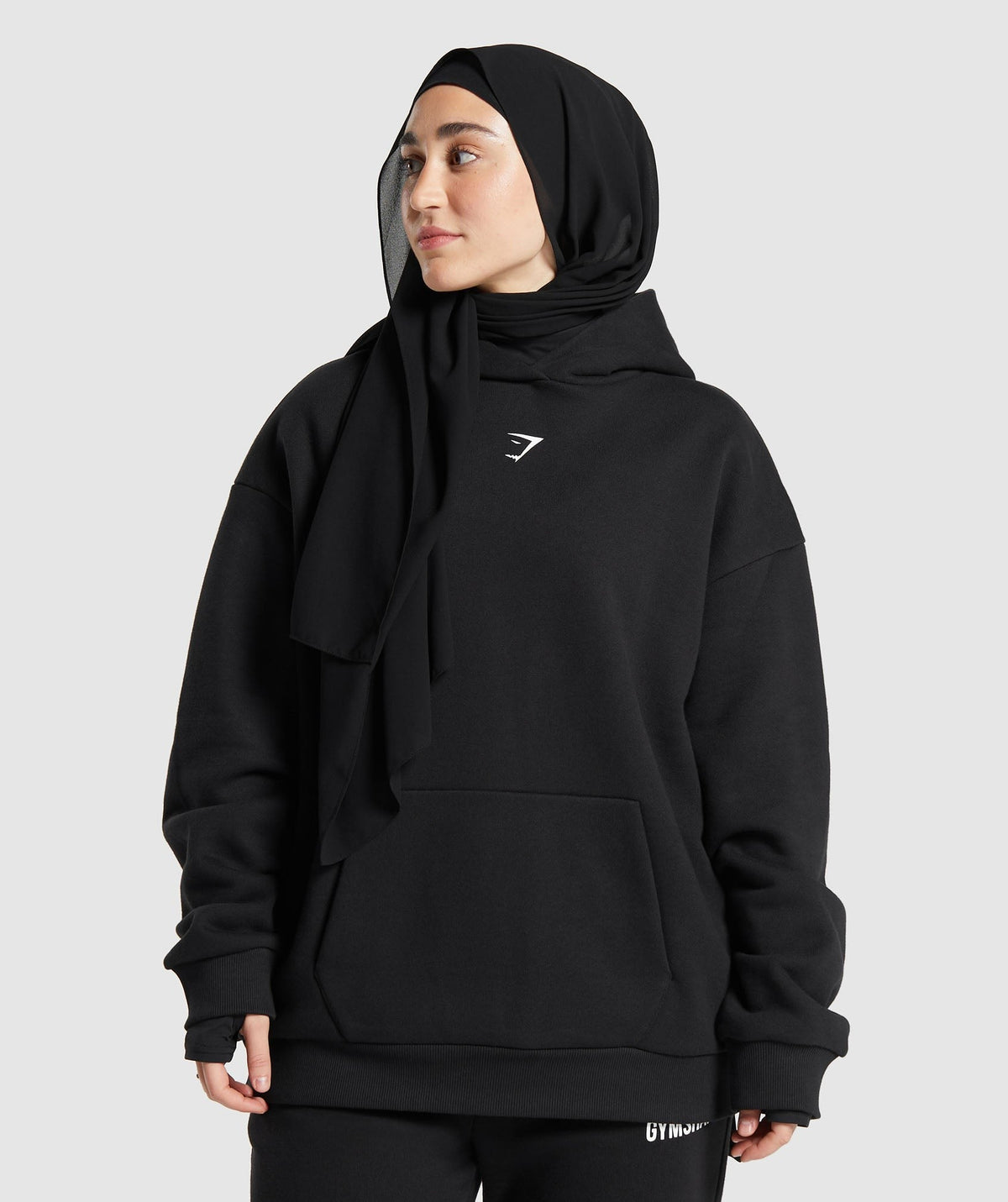Gymshark X Leana Deeb Oversized Graphic Hoodie - Black