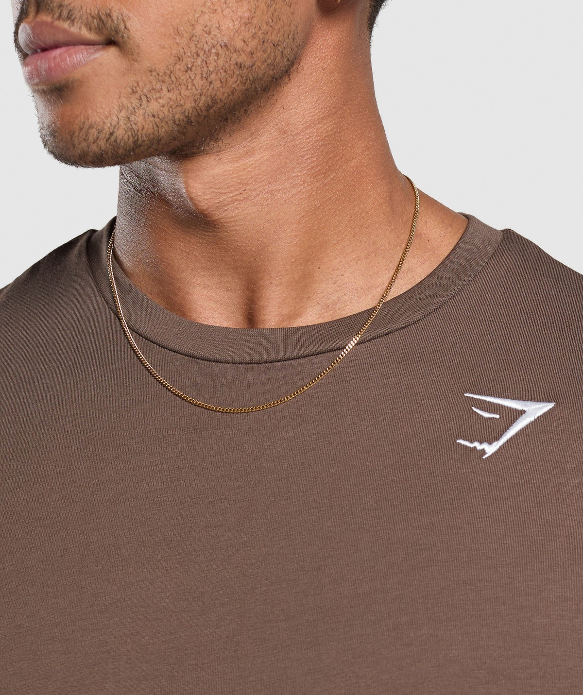 Gymshark Crest Long Sleeve Tee - Walnut Brown
