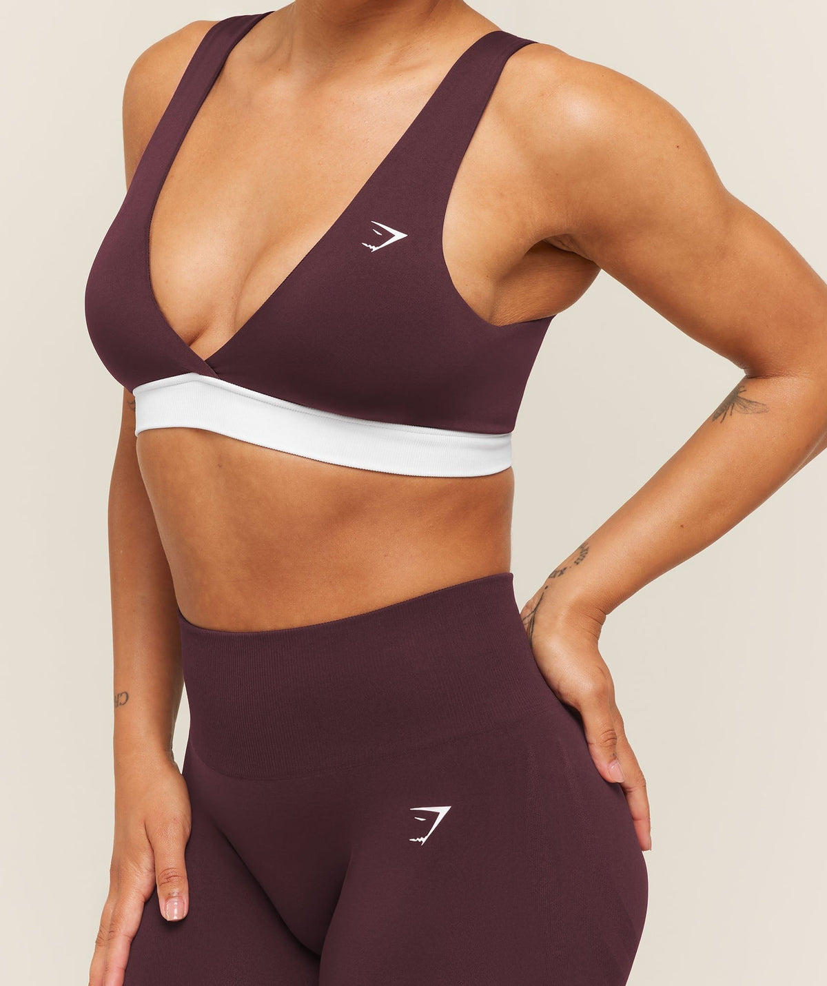 Gymshark Everyday Seamless Contrast Bra - Cherry Purple