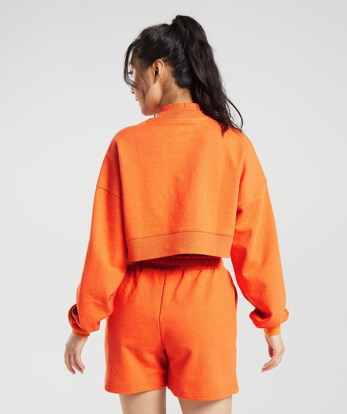 Gymshark Rest Day Sweats Cropped Pullover - Orange