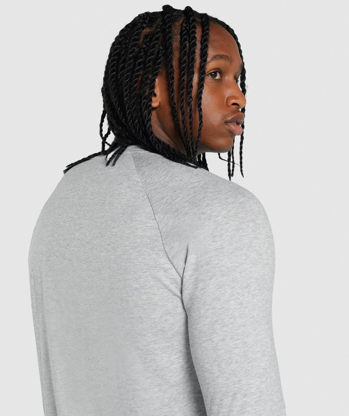 Gymshark Critical 2.0 Long Sleeve Tee - Light Grey Marl
