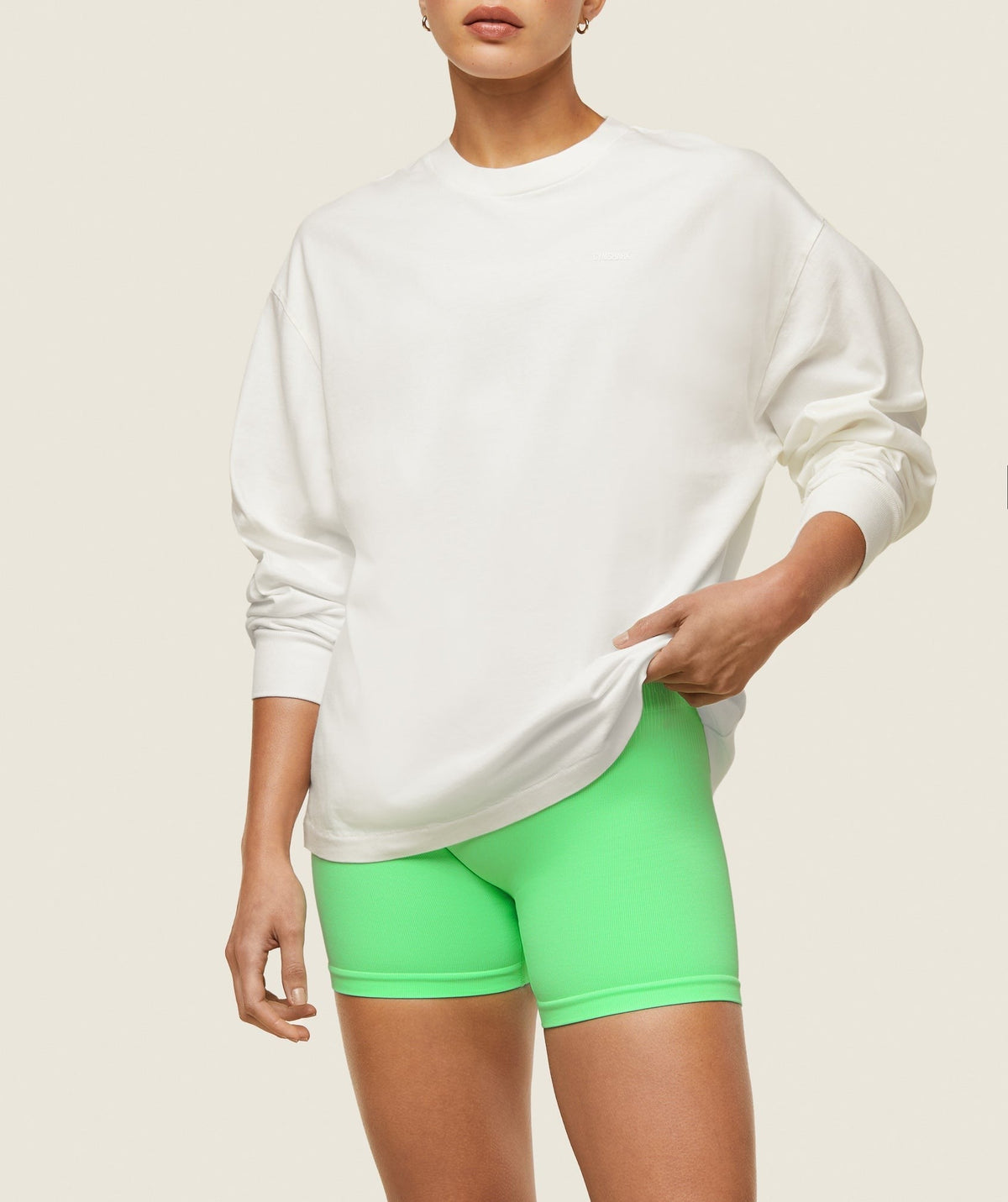 Gymshark Comfort Regular LS Top - Soft White