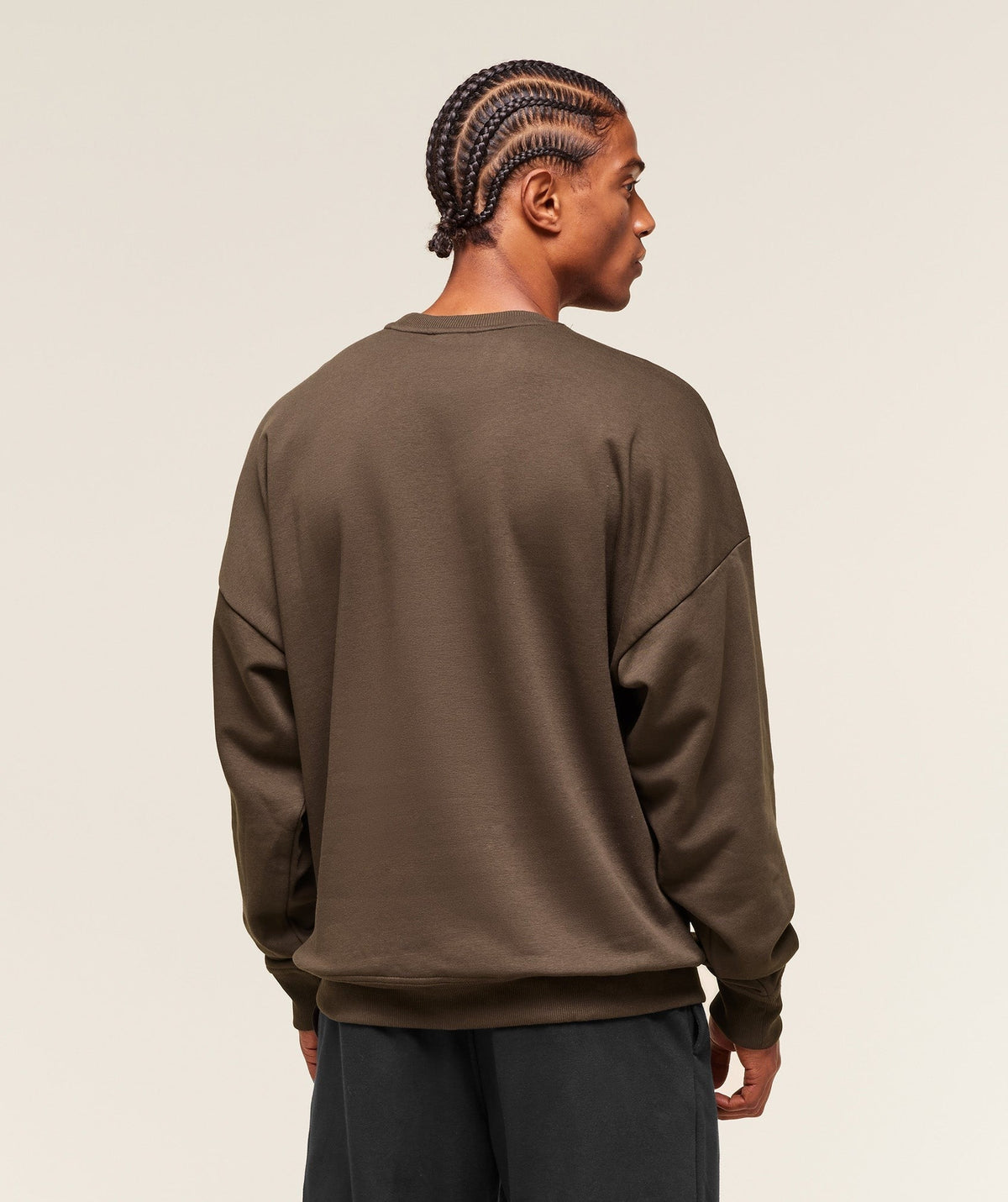 Gymshark Crest Oversized Crew - Archive Brown