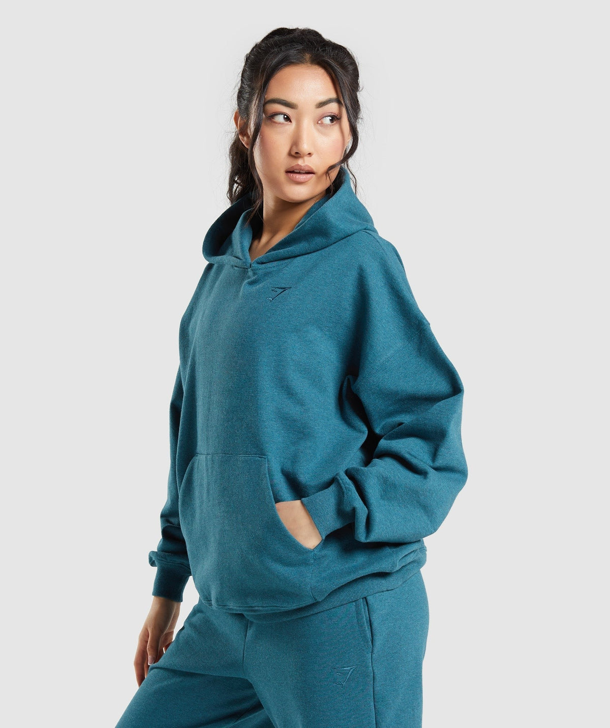 Gymshark Rest Day Sweats Hoodie - Bros Steel Blue Marl