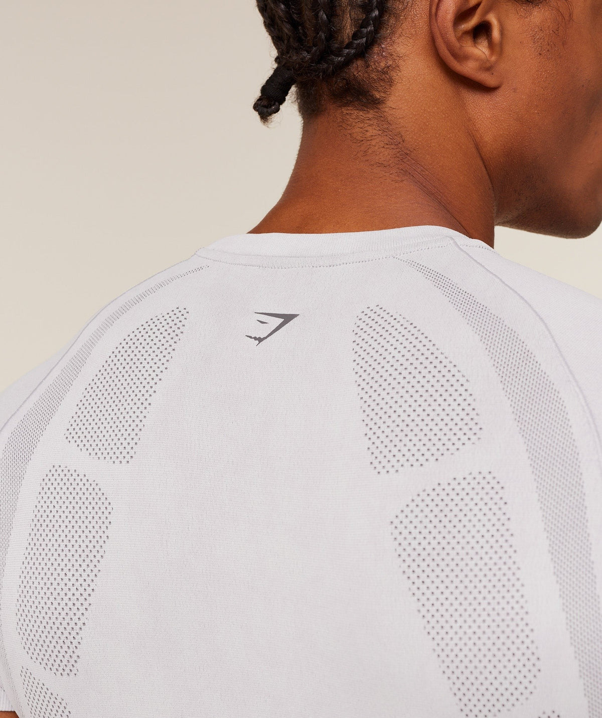 Gymshark Grunge Seamless Tee - Metal Grey/Silver Grey