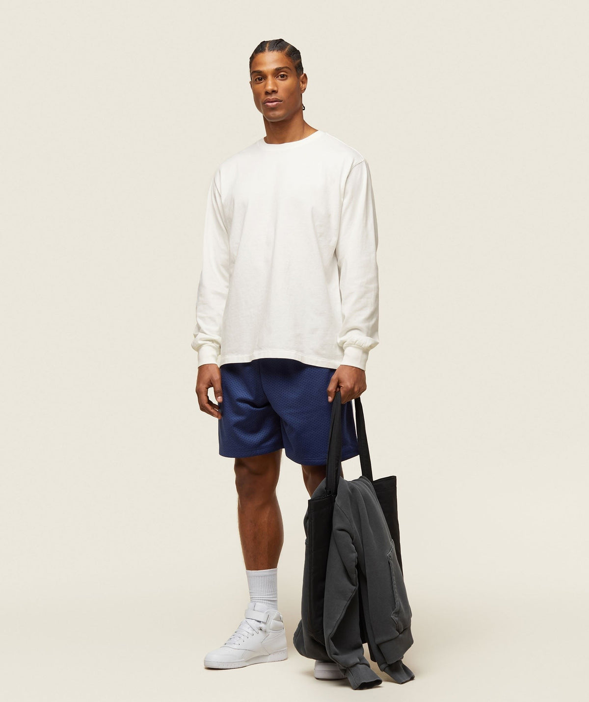 Gymshark Lifestyle Relaxed Long Sleeve Tee - Soft White