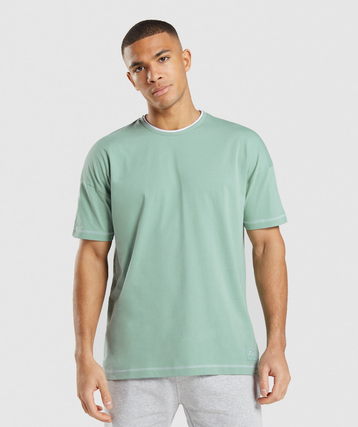 Gymshark Recess Tee - Maya Blue/White
