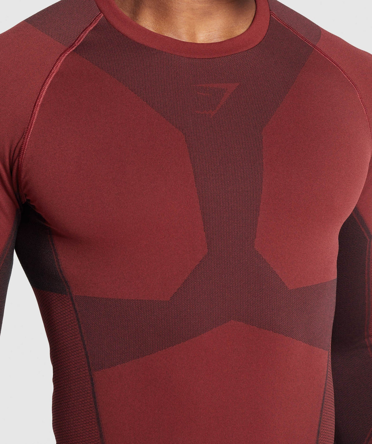Gymshark Free Force Seamless Long Sleeve Tee - Burgundy