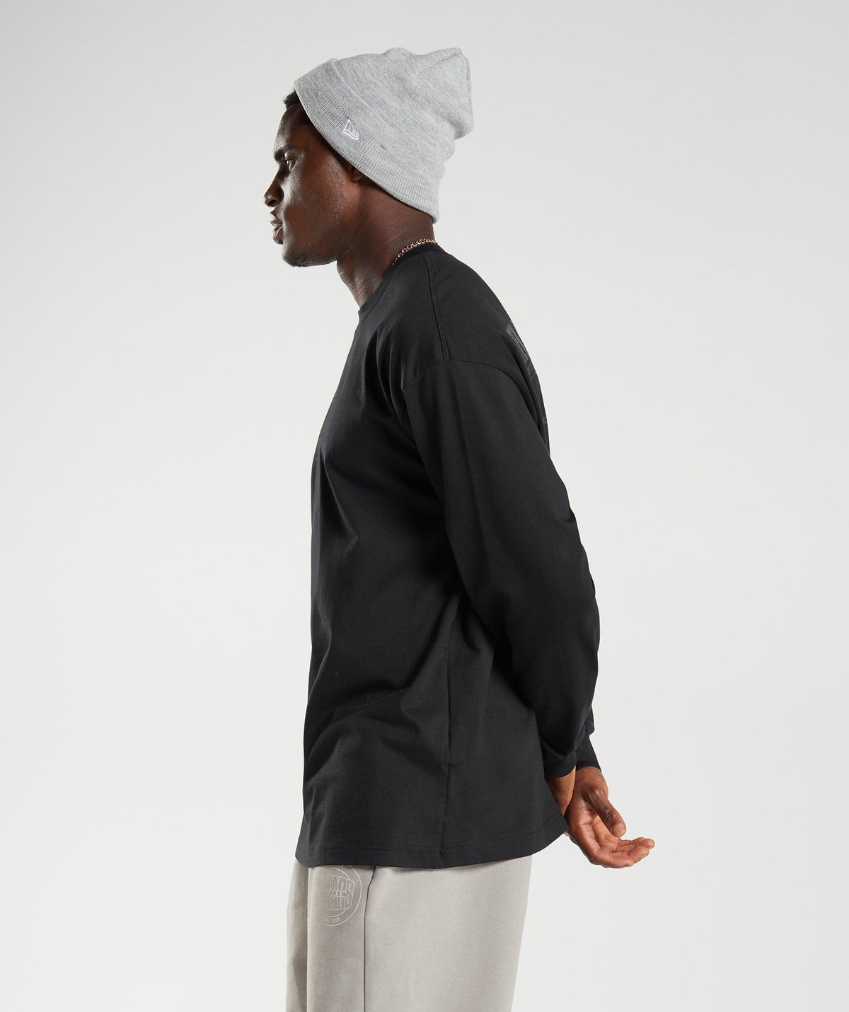Gymshark GS 10 Year Oversized Long Sleeve Tee - Black