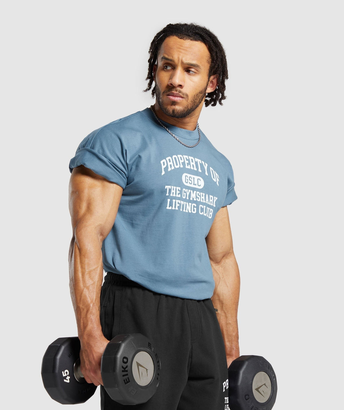 Gymshark Property Of Tee - Faded Blue