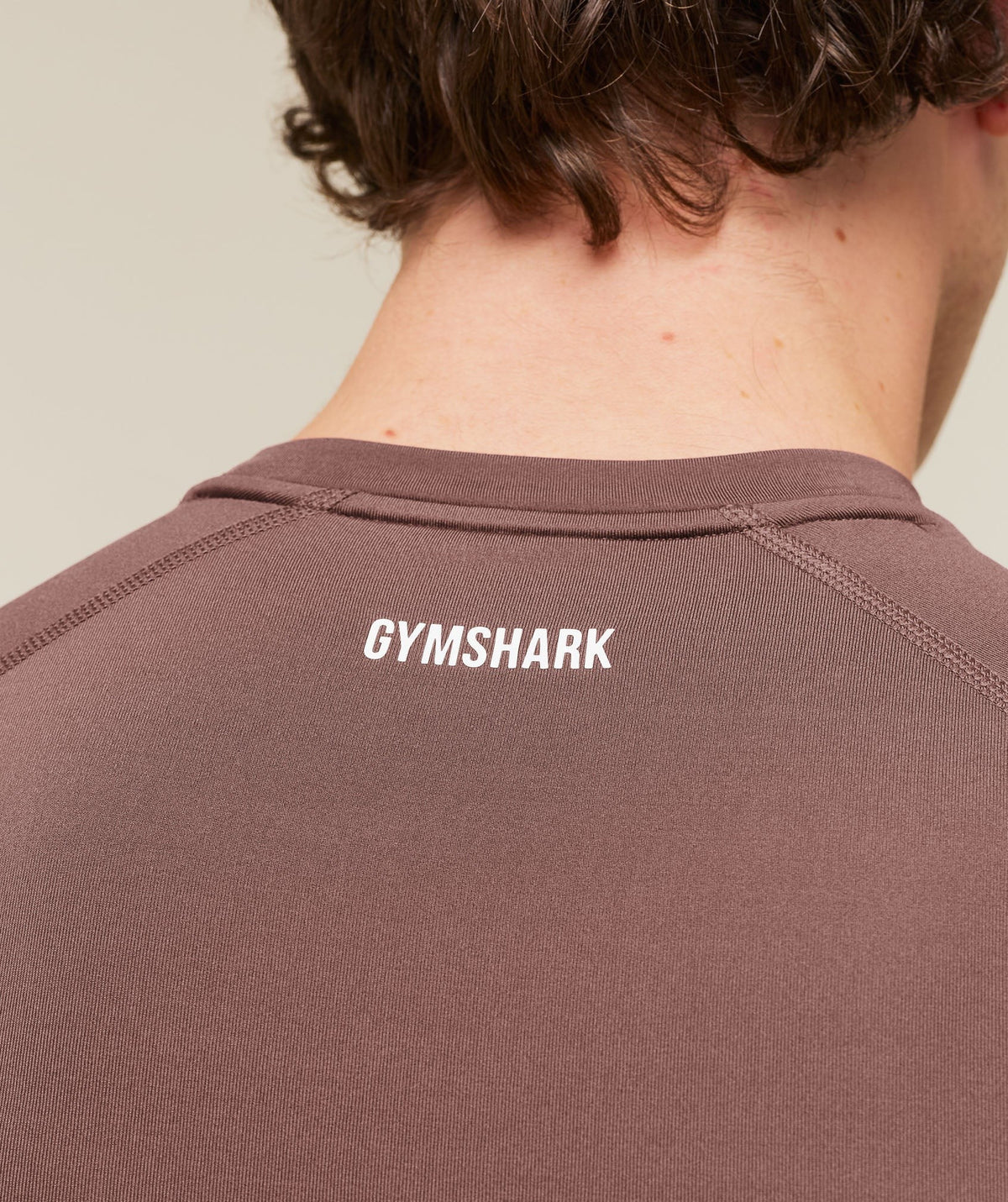 Gymshark Element Baselayer Tee - Espresso Brown