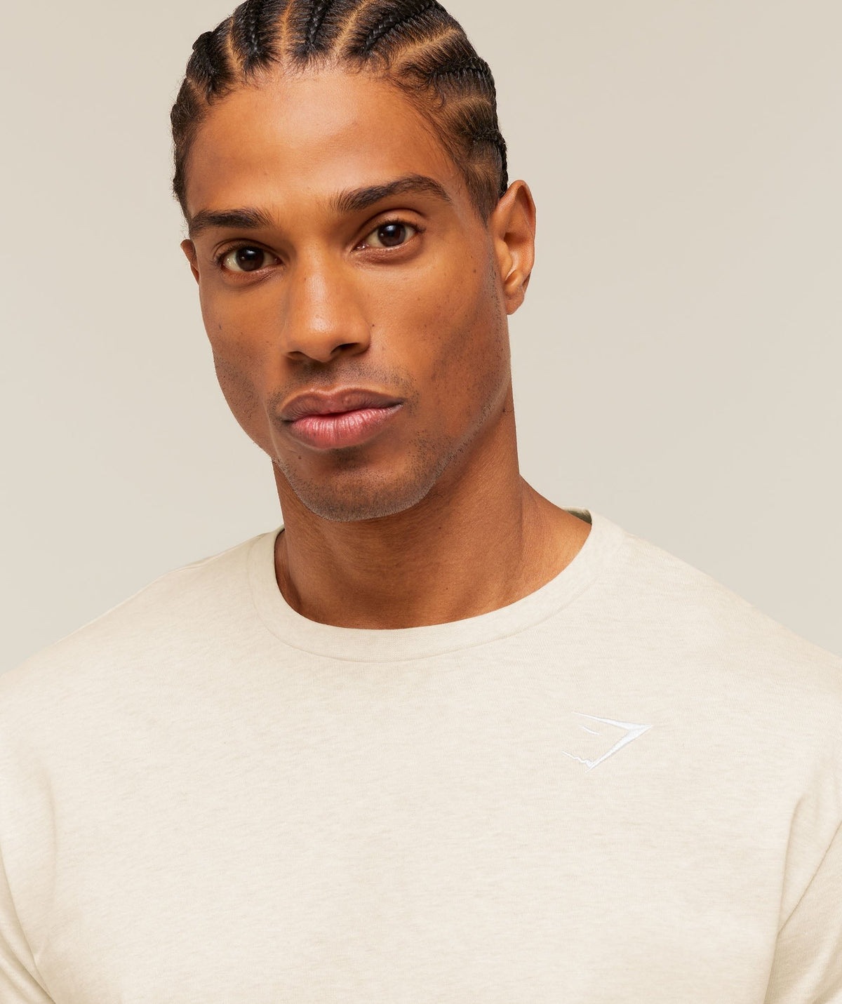 Gymshark Crest Tee - Bros Chalk Marl