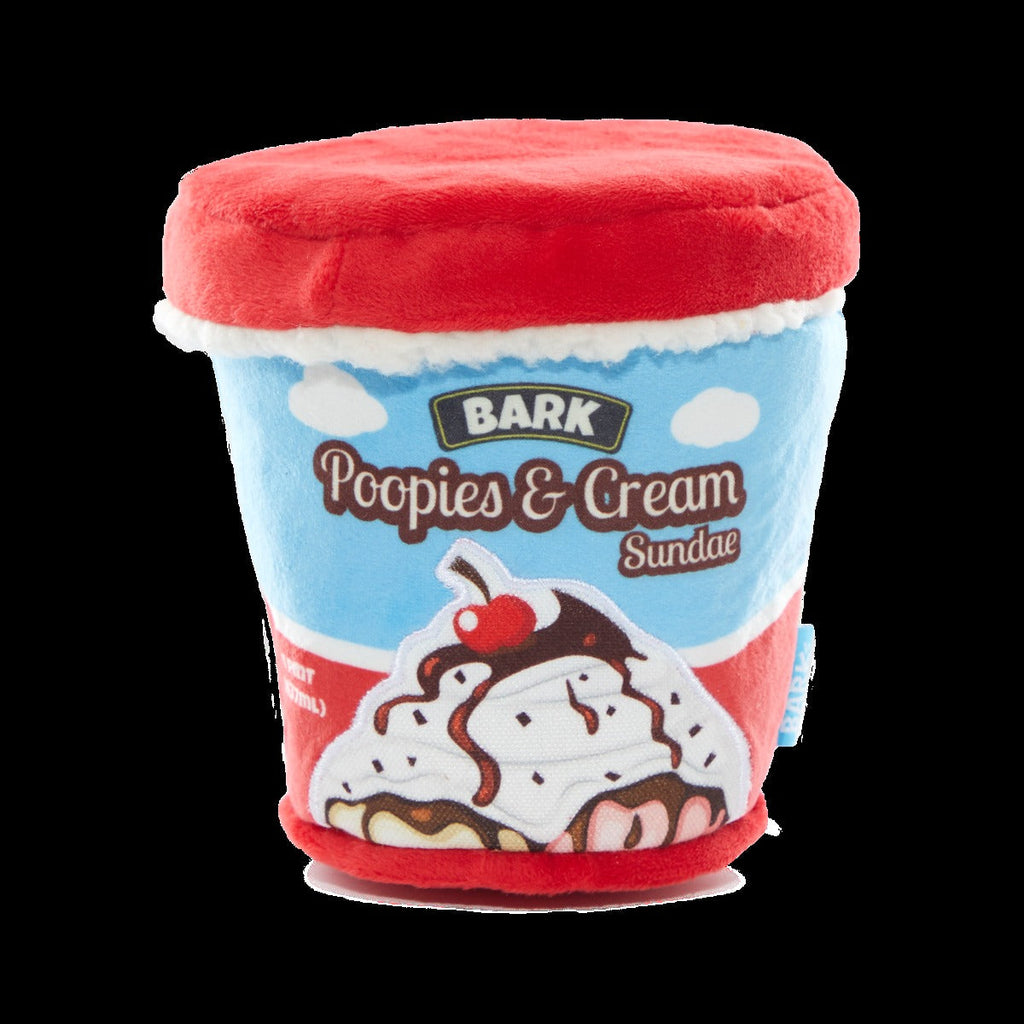 Poopies N' Cream Plush Tug + Enrichment Dog Toy