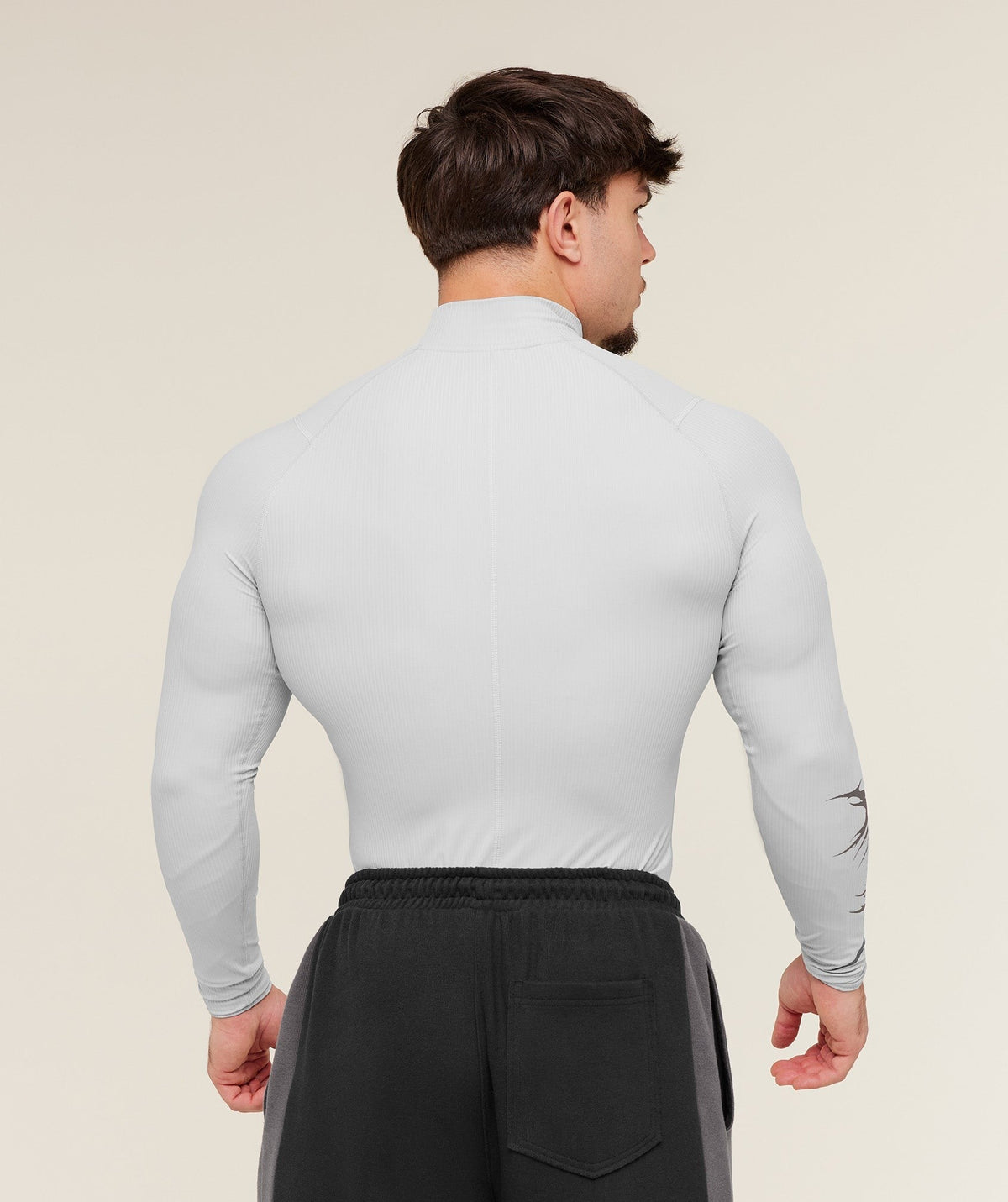 Gymshark GS x Carlos Long Sleeve Tee - Light Grey/Onyx Grey