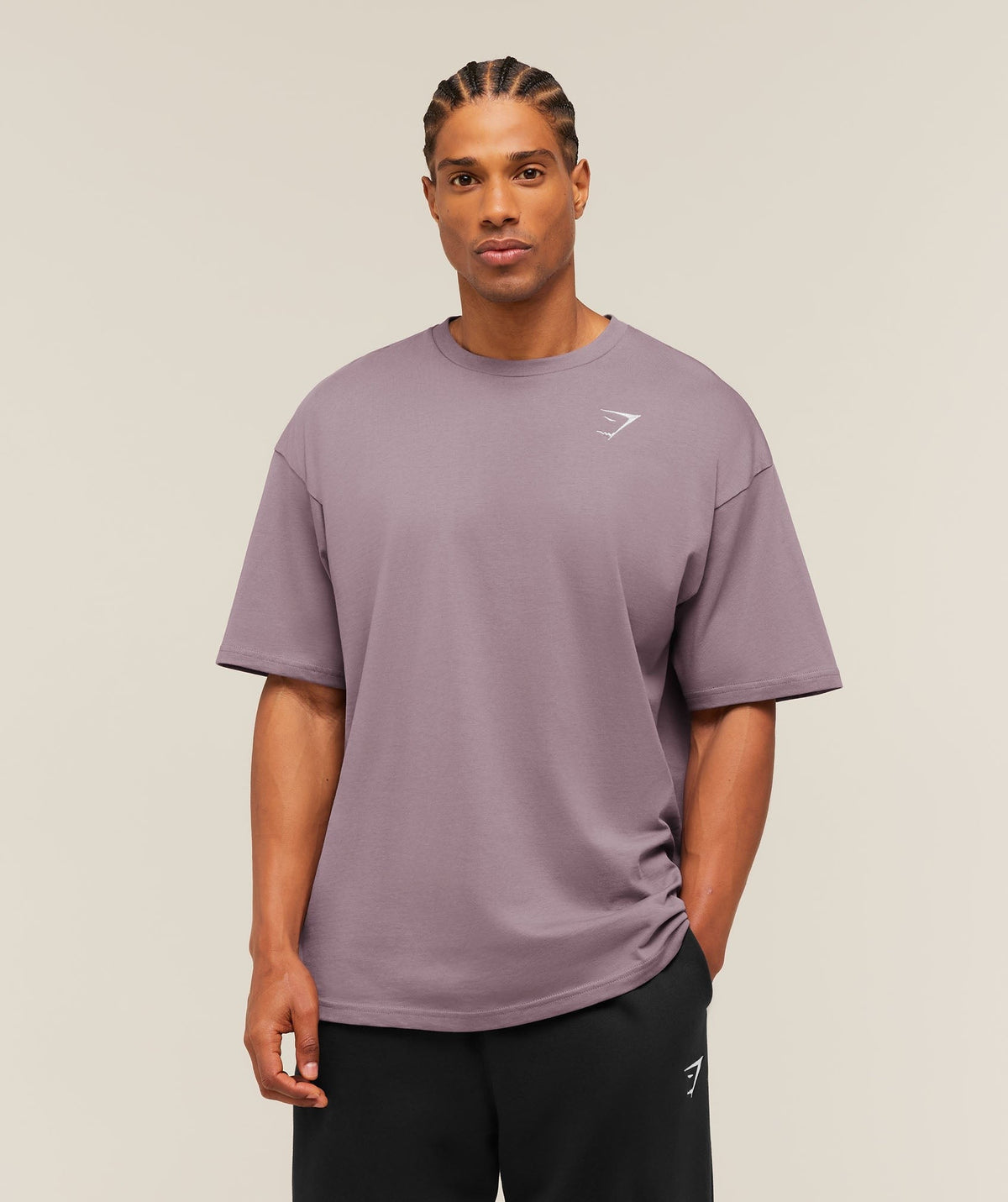 Gymshark Crest Oversized Tee - Dusk Purple