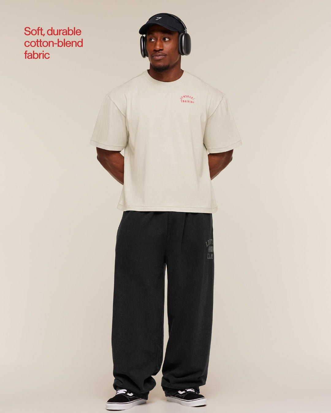 Gymshark Retro Collegiate Tee - Tinted White