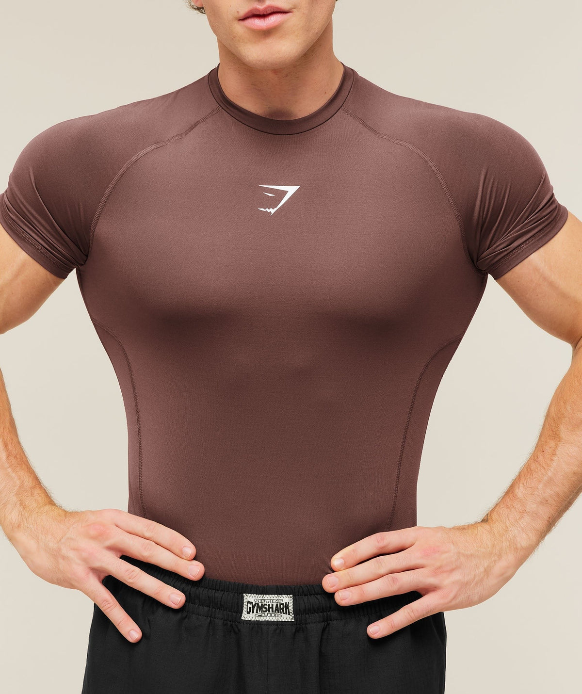 Gymshark Element Baselayer Tee - Espresso Brown