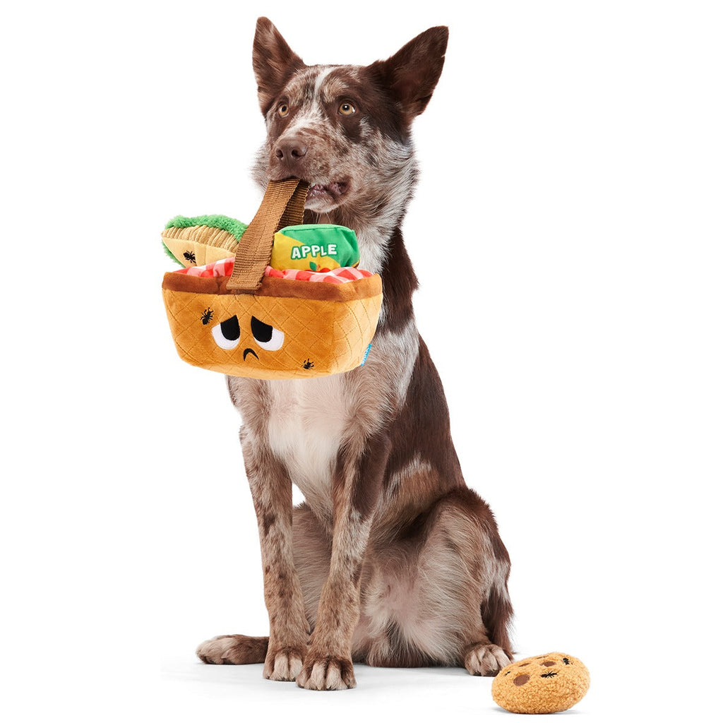 Quick Lick Picnic Plush Tug + Multi-Part + Enrichment Dog Toy