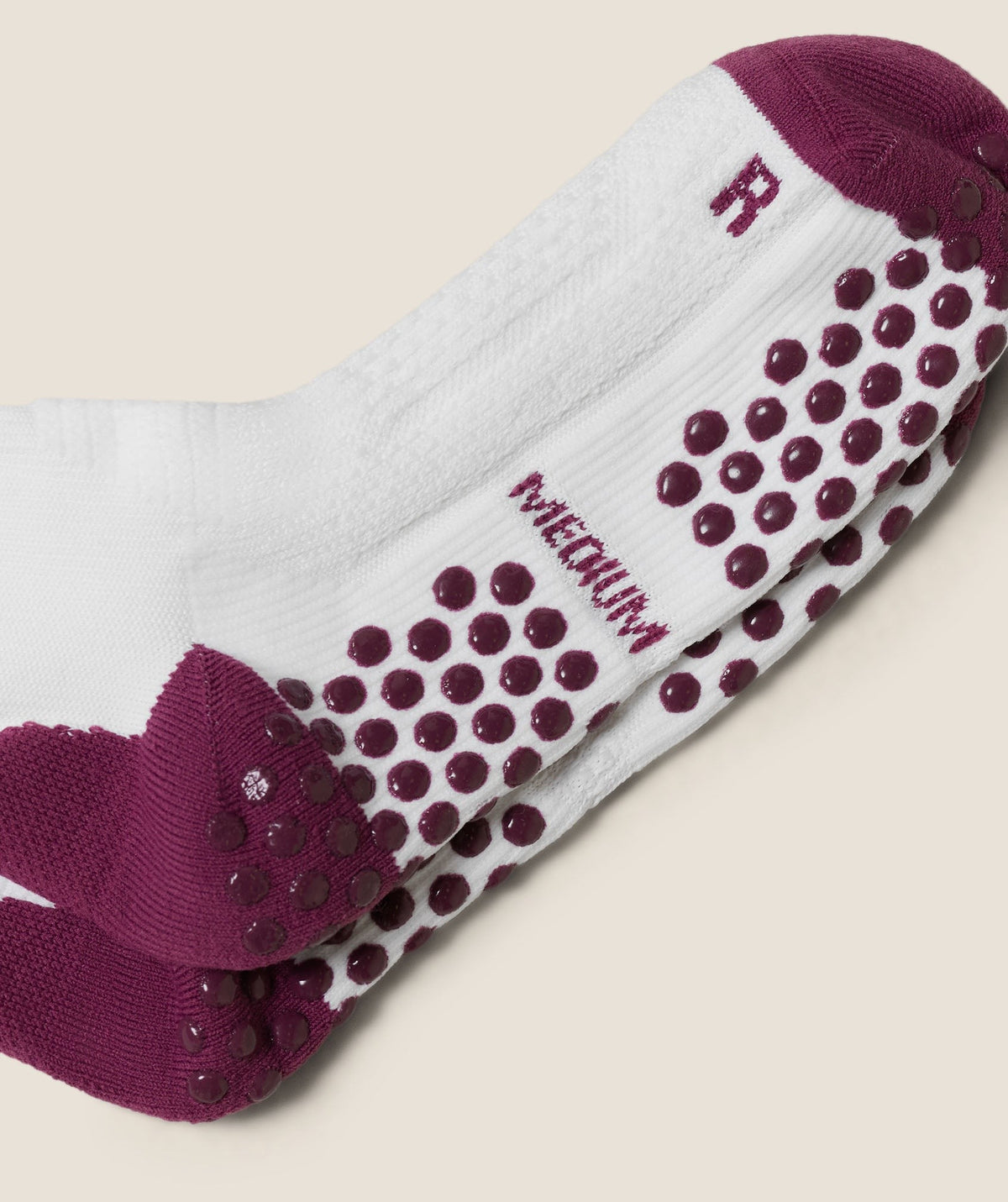 Gymshark Hybrid Training Grip Socks Single - White/Strength Pink