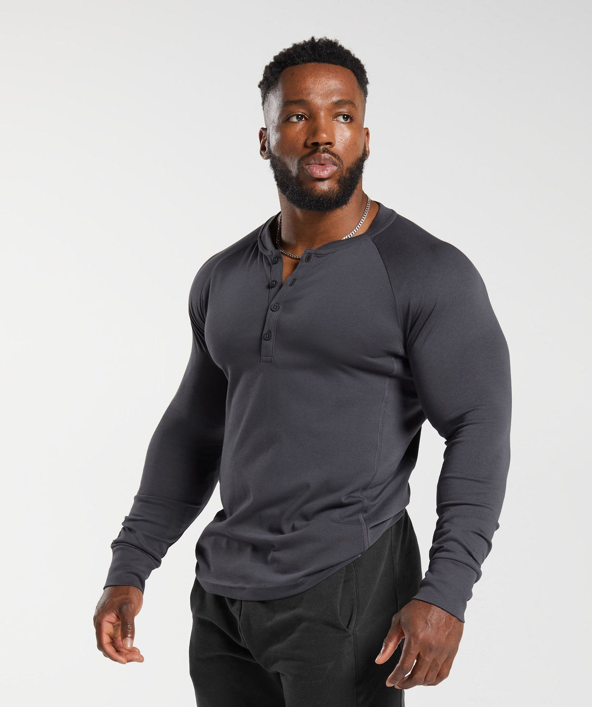 Gymshark Rest Day Essentials Henley - Grey