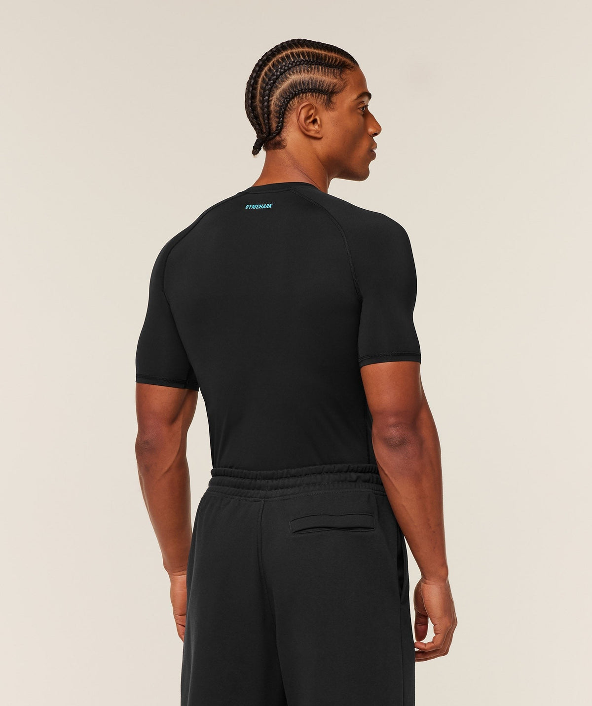 Gymshark Element Baselayer Tee - Black/Brand Blue
