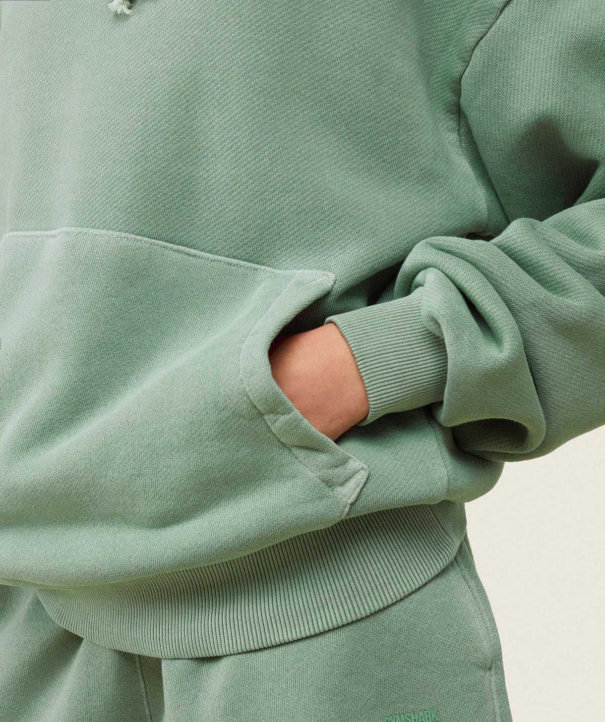 Gymshark Comfort Oversized Hoodie - Dollar Green/Pigment Garment Dye + Wash