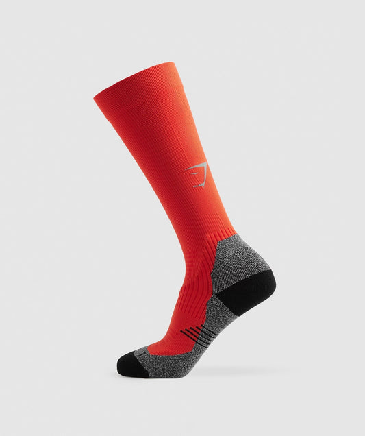 Gymshark Long Performance Socks - Papaya Orange