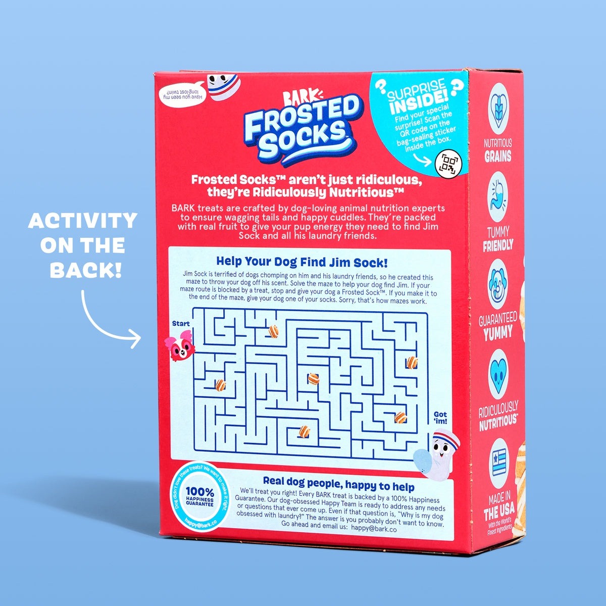 Frosted SocksTM Yogurt Berry Flavor Vegetarian Cereal Dog Treats, 24 oz