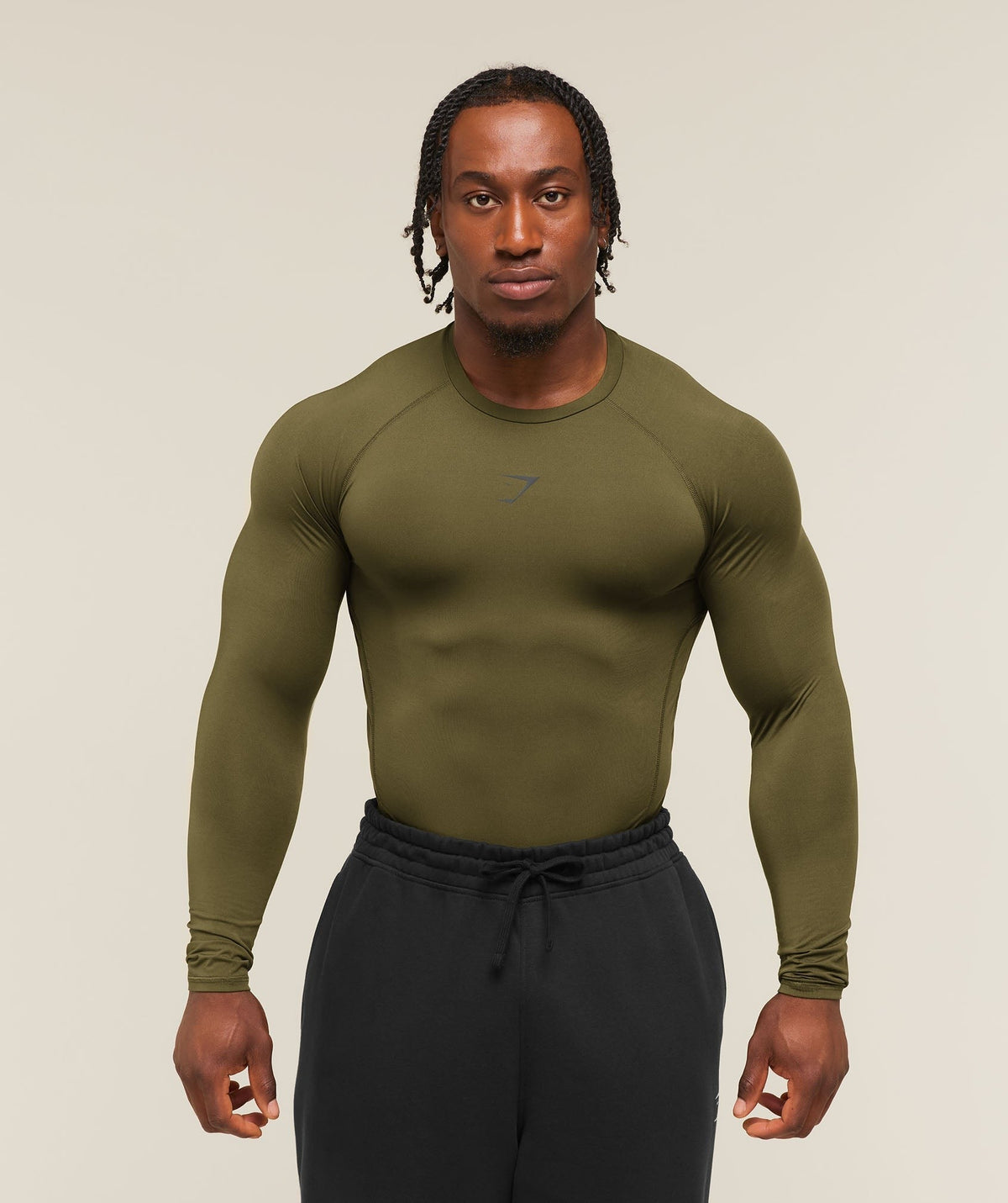 Gymshark Element Baselayer Long Sleeve Tee - Canvas Green