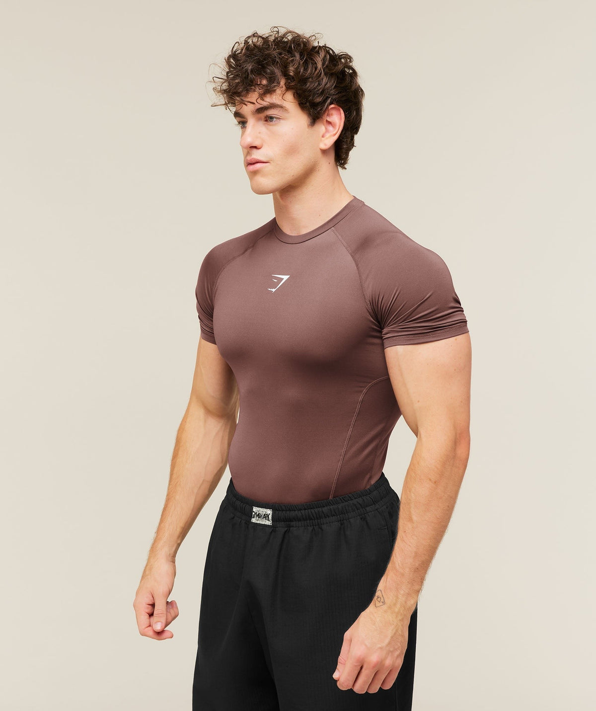 Gymshark Element Baselayer Tee - Espresso Brown