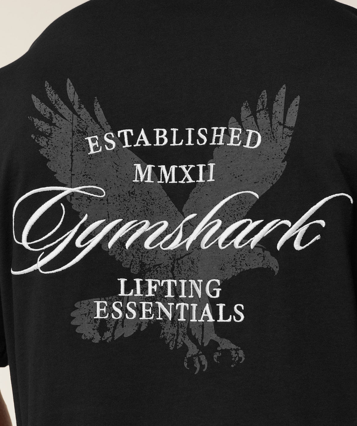 Gymshark Eagle Script Graphic Tee - Black